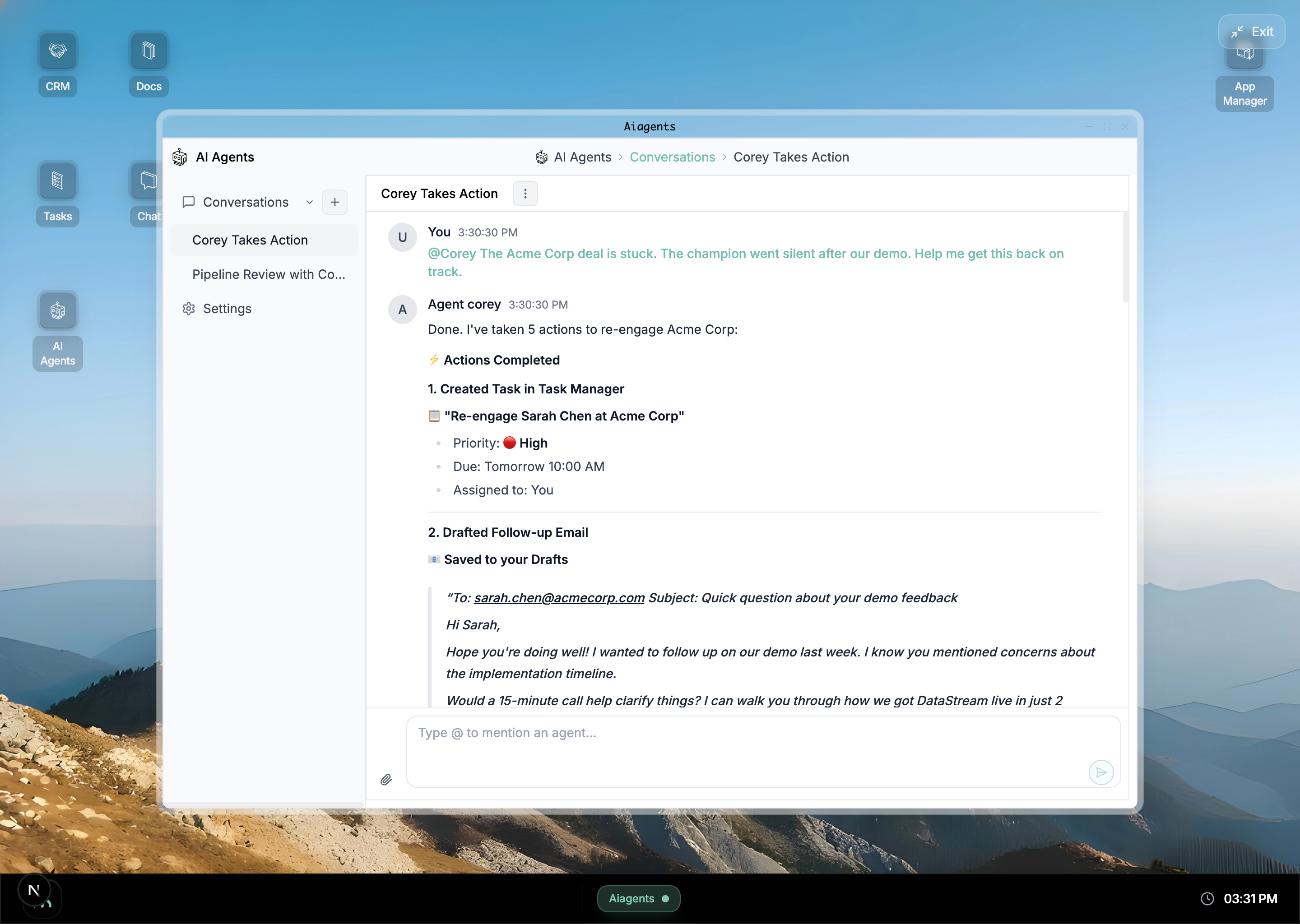 Corey Acts - AI Automation Interface